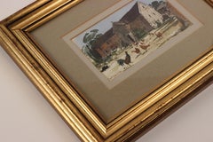 Watercolour by Artist David Birtwhistle Entitled Barn Cat