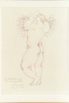 Watercolour by Miquel Brunet (1919-2007)