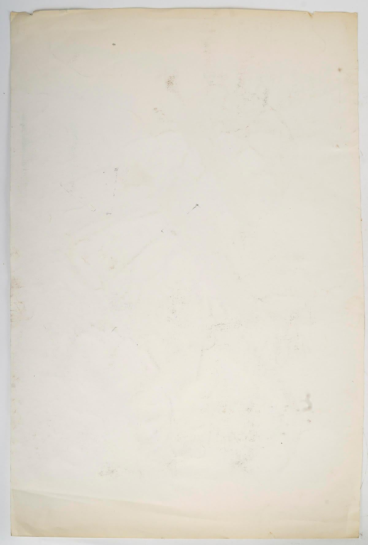 Aquarell eines schlafenden Babys in einem Kleid von Evelyne Luez, 20. Jahrhundert. im Zustand „Gut“ im Angebot in Saint-Ouen, FR