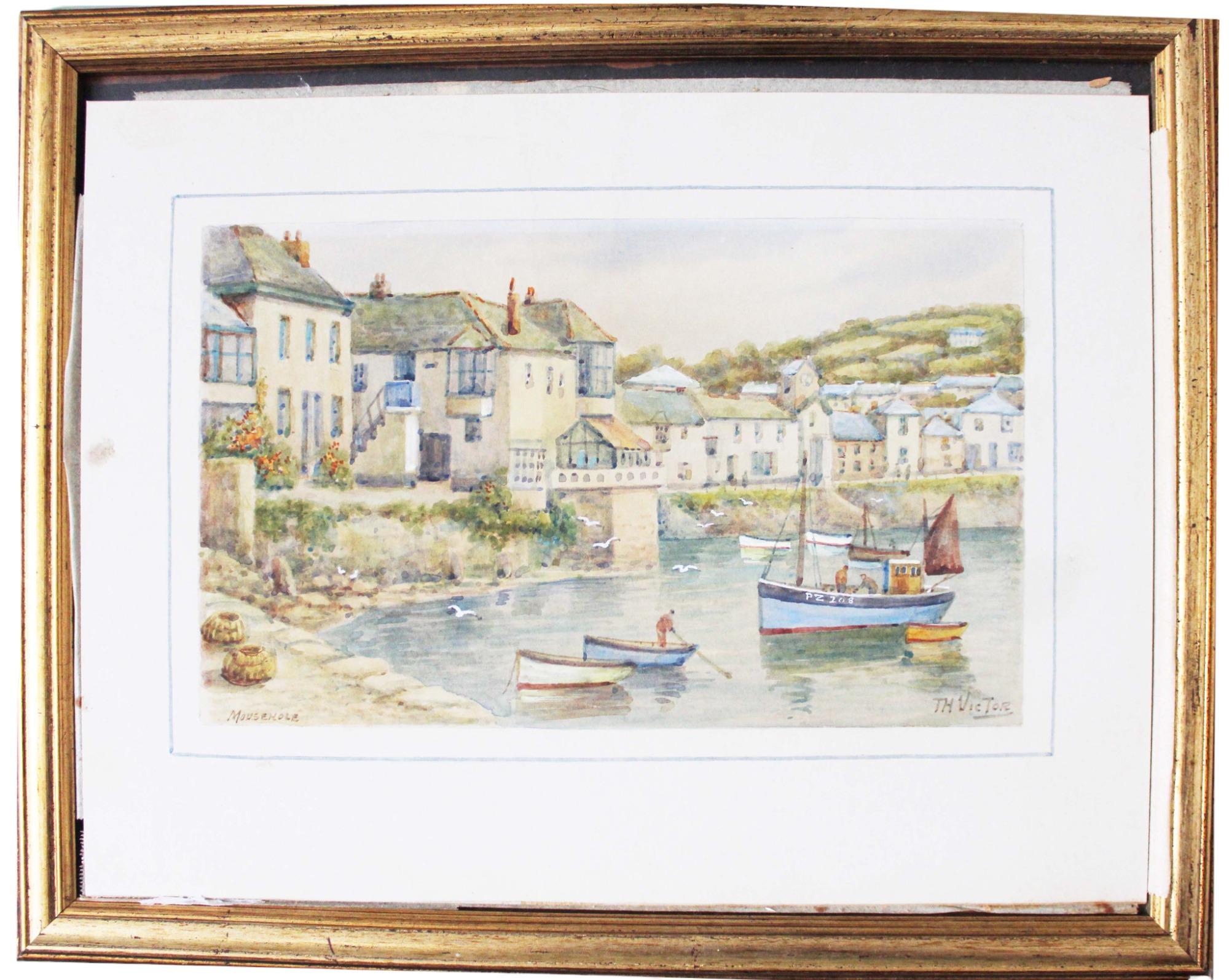 Pretty Watercolour Painting of Mousehole Harbour, Cornwall – T.H. Victor (1894-1980)

Stunning Original Artwork – Signed by Renowned Cornish Artist

Enhance your art collection with this beautiful watercolour painting of Mousehole Harbour in
