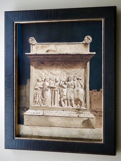 Watercolour of Sacrificial Altar to the Genius Augusti at Pompeii