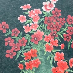 Watercolour of Sweet Williams by Clarence Wilson, Canadian, Late C 20th