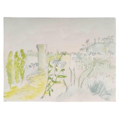 Acquerello su carta di Evelyne Luez, 1960-1970.