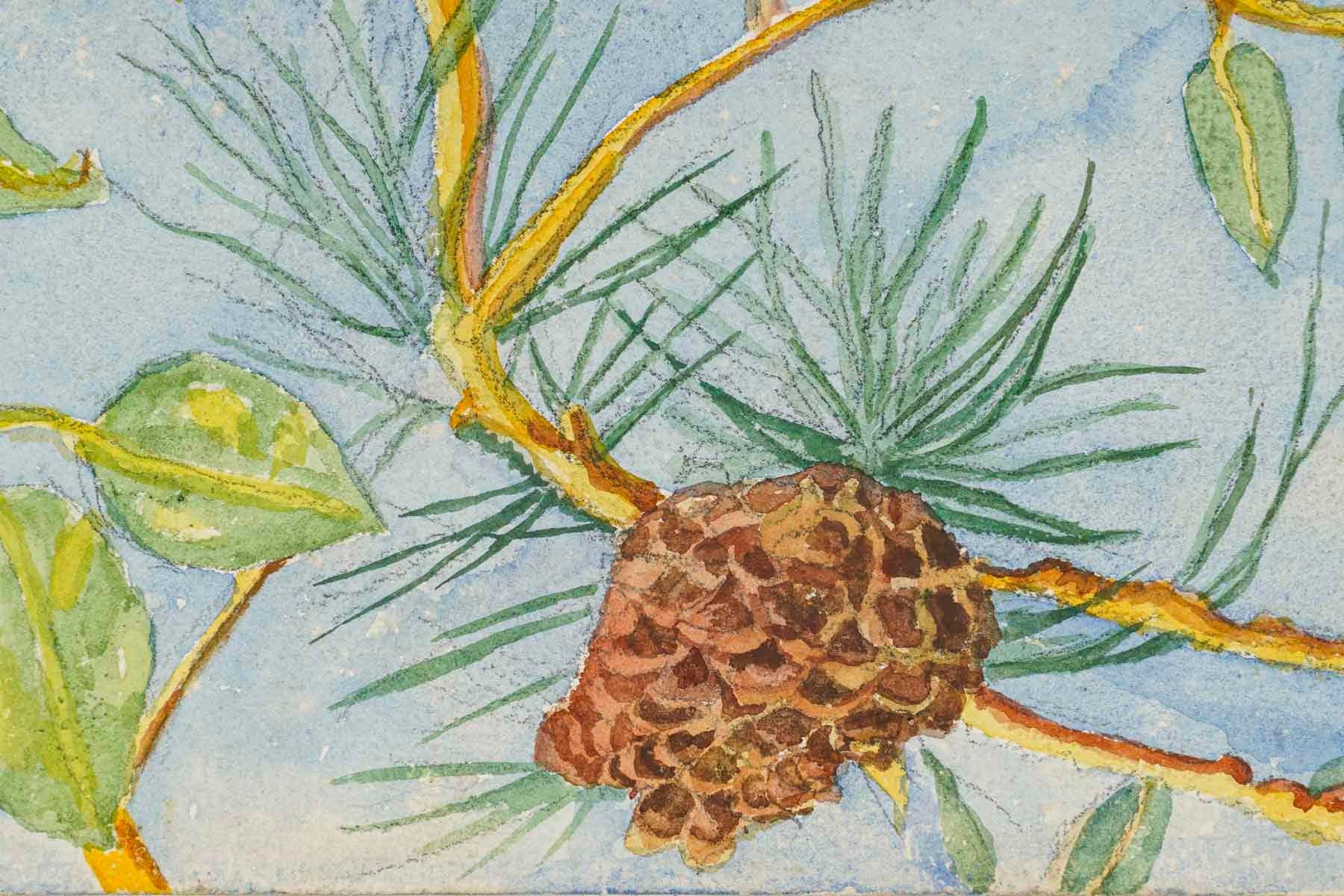 Acuarela sobre papel, Dibujo a doble cara, 1962. en venta 3