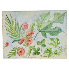 Aquarelle sur papier, dessin à double face, 1962.