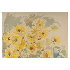 Acquerello su carta di un bouquet di fiori, 1950-1960.