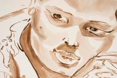 Watercolour on Paper, Portrait of an African Woman, 20th Century.