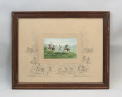 Watercolour Painting of a Polo Match