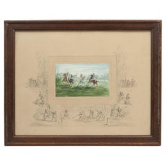 Watercolour Painting of a Polo Match