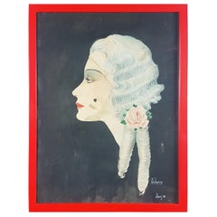 Vintage Watercolour Painting of Dubarry by S.Davis, 1938