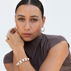 Waterfall Baroque Pearl Hoops In Sterling Silver