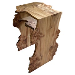 Burr Elm Waterfall Side Tables, Live Edge Design, Made to Order, Hand crafted