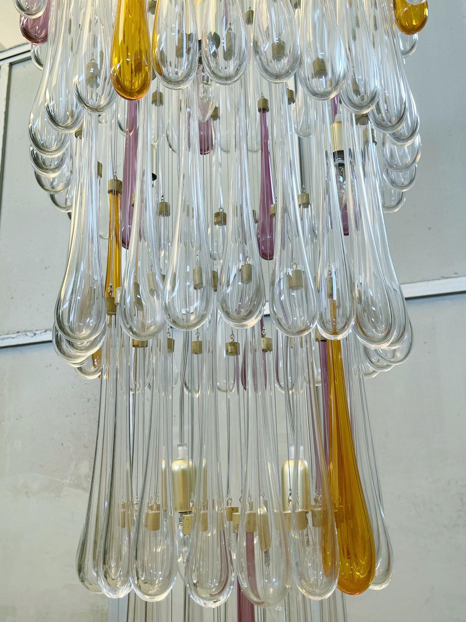 Contemporary Waterfall Chandelier by Fabio Ltd For Sale
