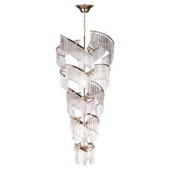 Waterfall Chandelier For Expansive Spaces With High Ceilings-In Stock