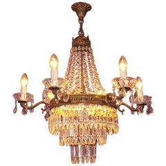 Waterfall Crystall Chandelier Italy 6 Armed