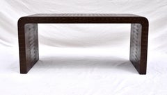 Waterfall Cocktail Table in Embossed Crocodile by Karl Springer