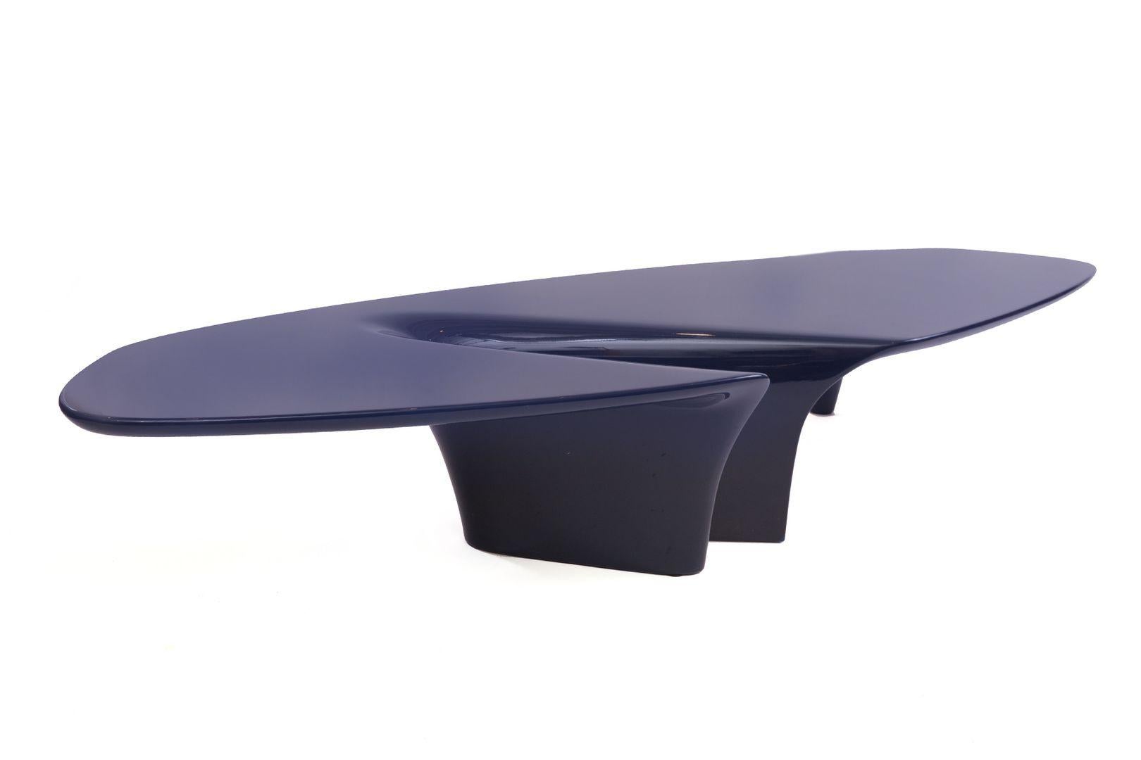 Even a coffee table can become a piece of art if it can stand regardless of the typological limitations. Fredrikson Stallard address the issue with the strength of the material to be bent and shaped. The result is a completely new form, marked by an
