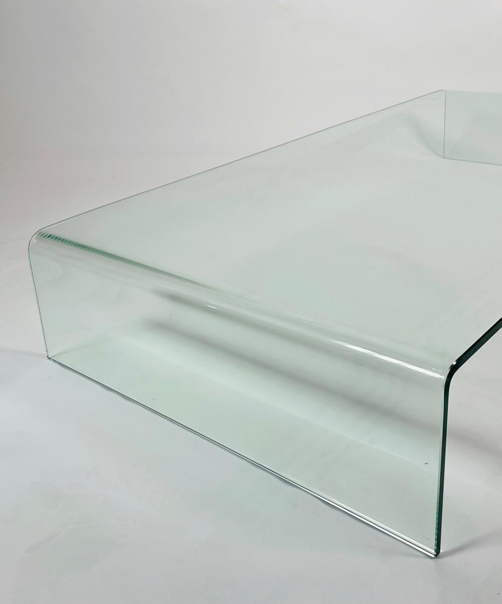 Waterfall Coffee Table in Solid Glass For Sale 1