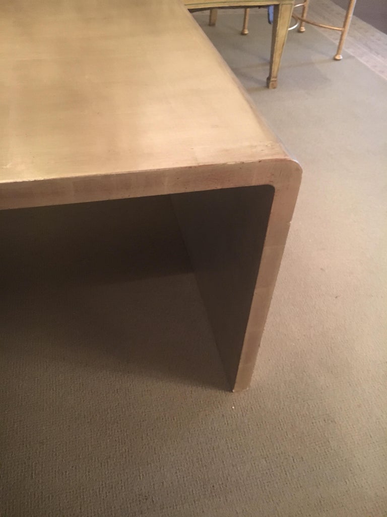 20th Century Waterfall Coffee Table with Silver Leaf Finish