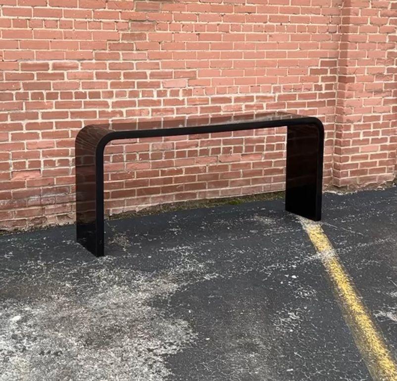 waterfall console table black