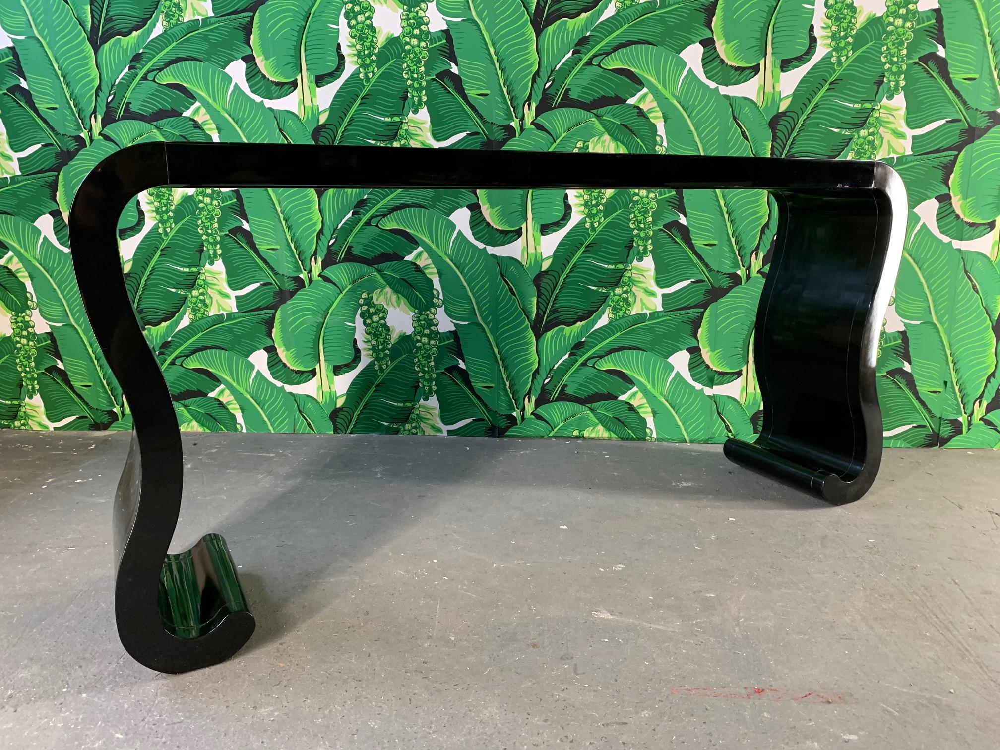 Late 20th Century Waterfall Console Table in the Manner of Karl Springer