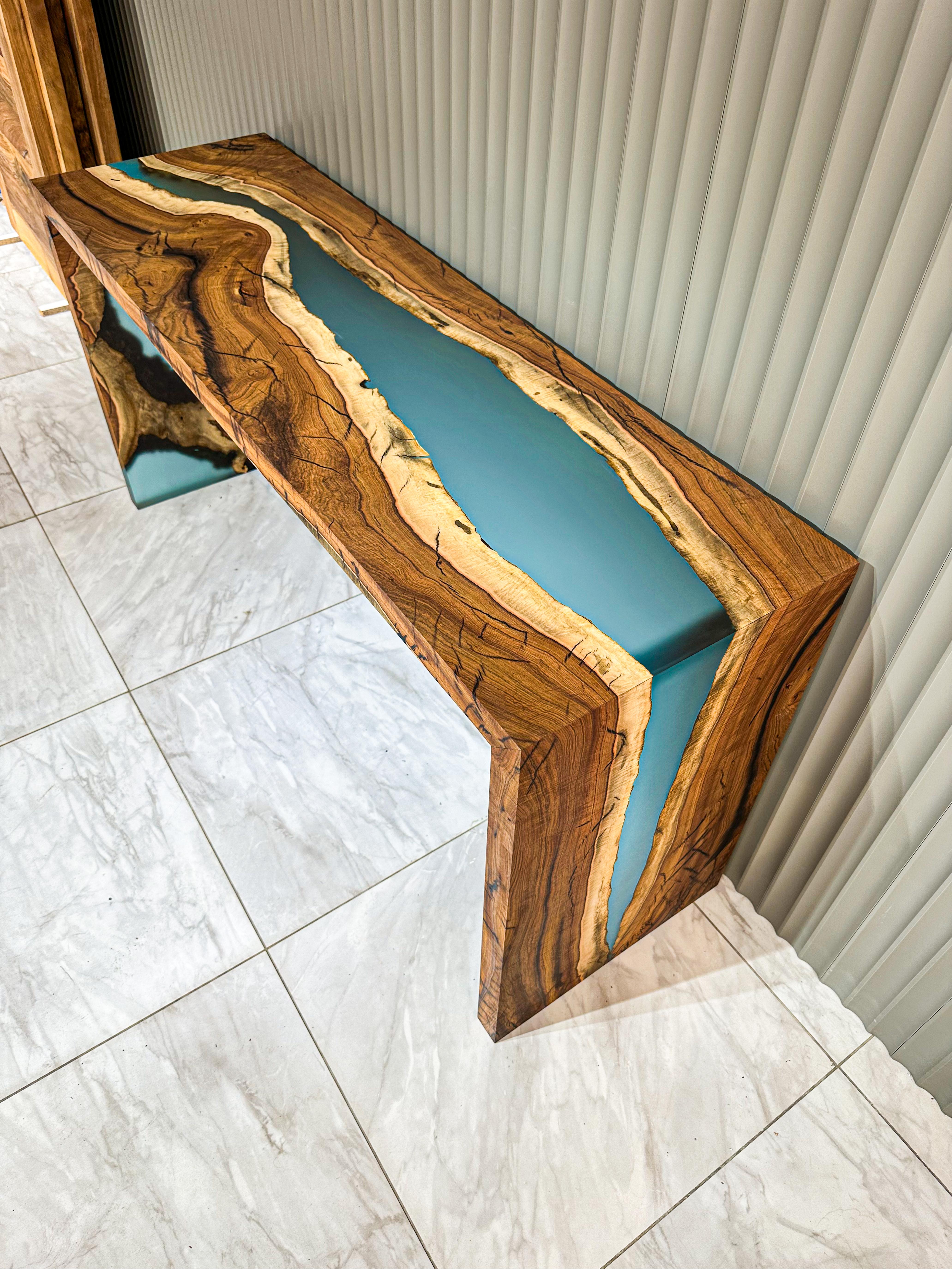 Moderne Table console cascade - Table d'entrée Modernity - Table console en Wood sur mesure en vente