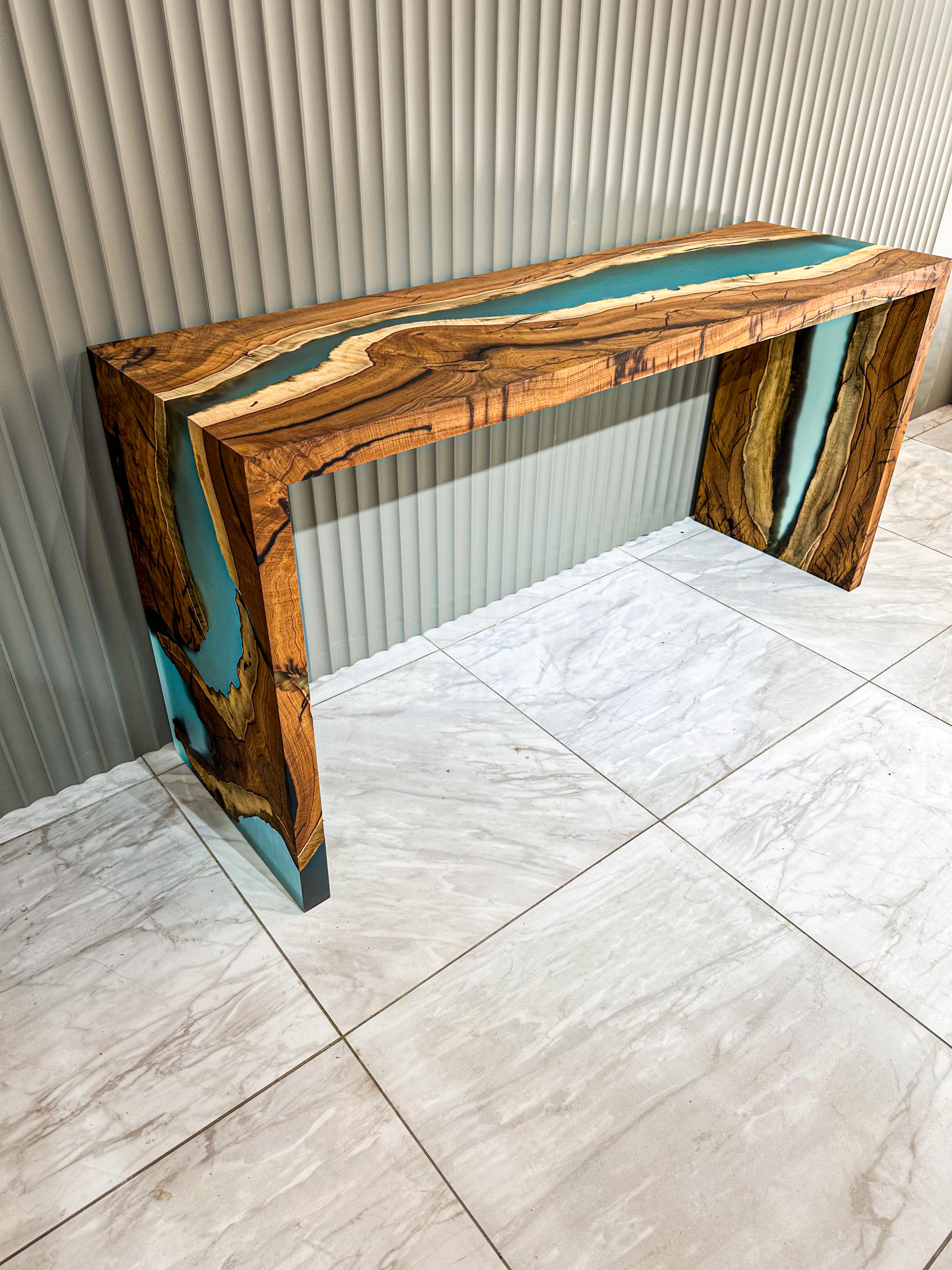 XXIe siècle et contemporain Table console cascade - Table d'entrée Modernity - Table console en Wood sur mesure en vente