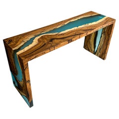Tavolo da console a cascata - Tavolo da ingresso moderno - Tavolo da console personalizzato in Wood