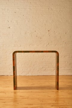 Waterfall Console Table with Leaf Motif by Barbara Mastroianni