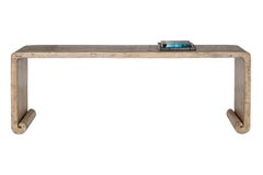 Waterfall Console with Curved Feet in Original Paint Patina