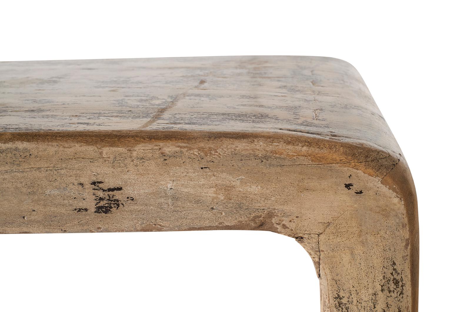 Waterfall Console with Curved Feet in Original Paint Patina For Sale 3