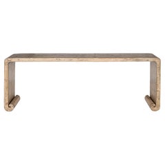 Waterfall Console with Curved Feet in Original Paint Patina