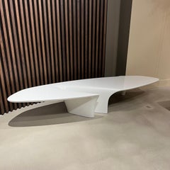 Waterfall Contemporary Glossy White Lacquer Coffee Table by Driade