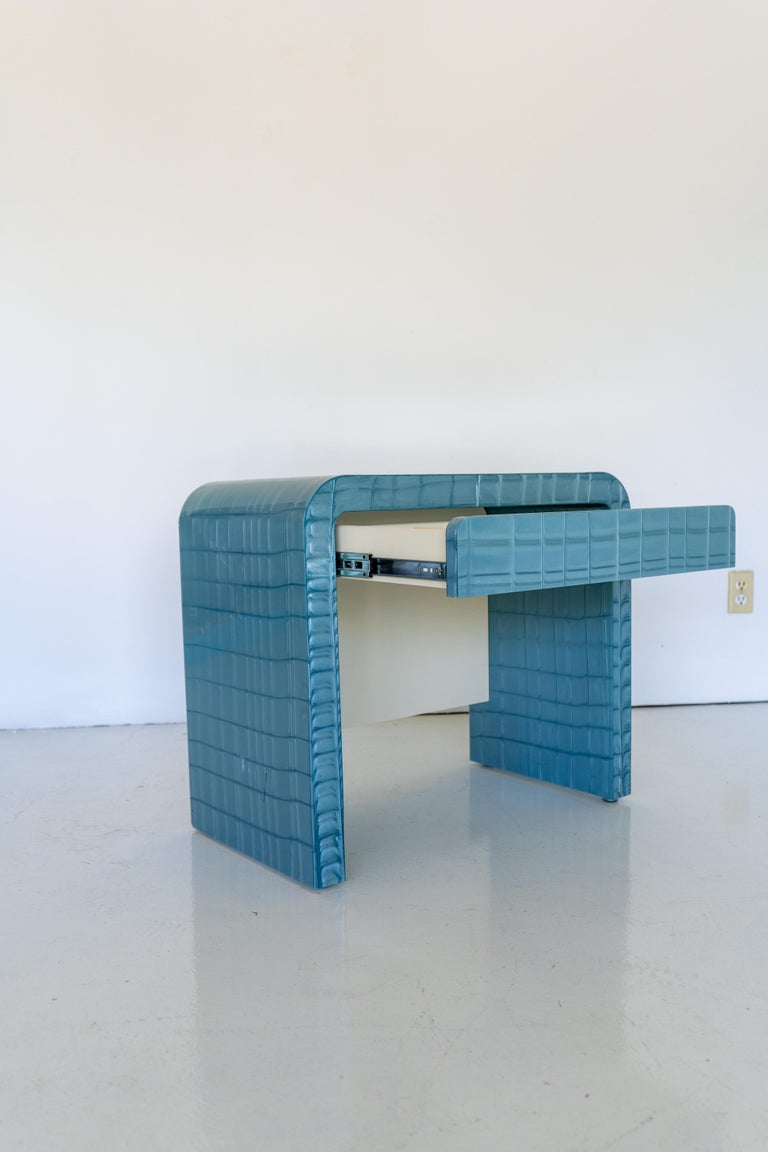 Waterfall FauxCrocodile Nightstands by Mark David, 2000s For Sale at