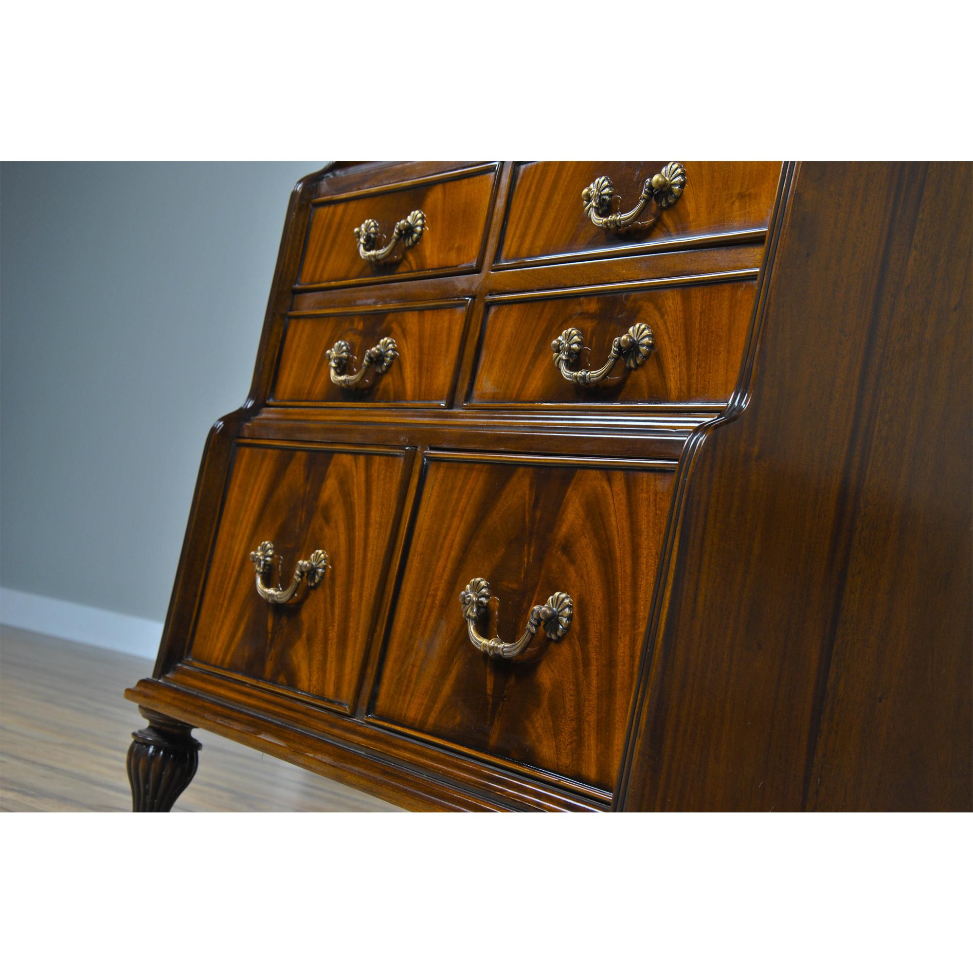 Waterfall Mahogany Bookcase In New Condition For Sale In Annville, PA