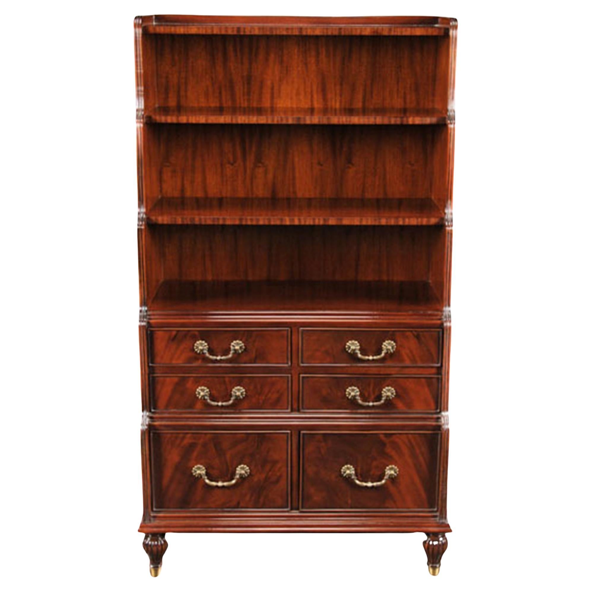 Waterfall Mahogany Bookcase For Sale