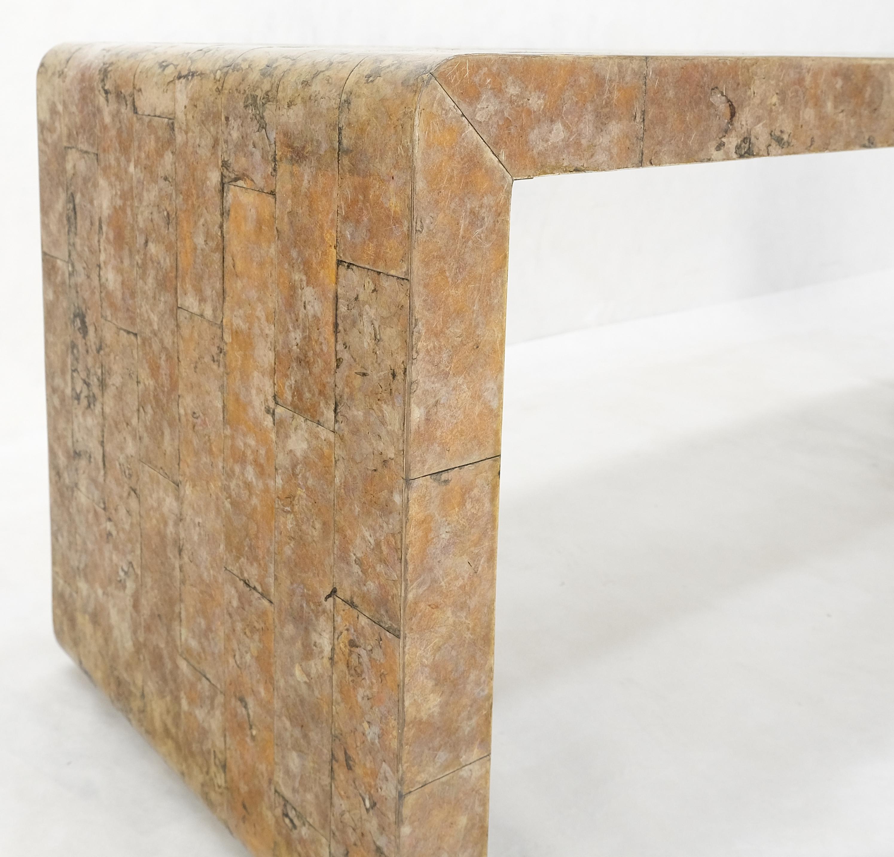 Waterfall Mica Tiles 4' Long Coffee Table Bench 1970's Mid Century Modern MINT! (Moderne der Mitte des Jahrhunderts) im Angebot