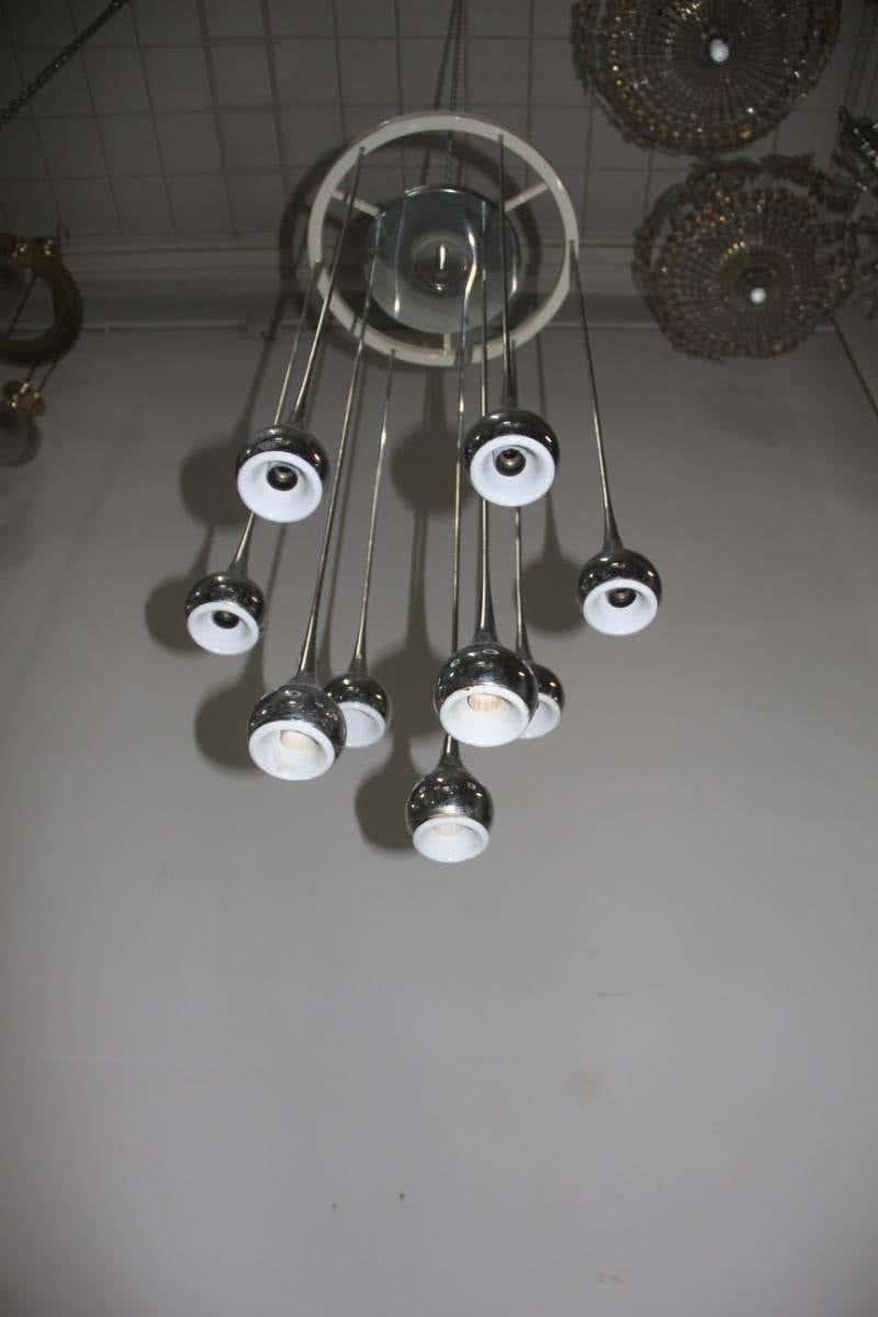 Porcellana Lampadario a cascata del Medioevo design di Angelo Brotto, Esperia, Italia, anni '60 in vendita