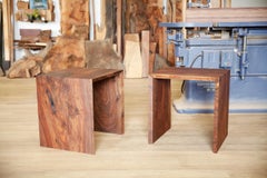 Tavolino moderno minimalista Waterfall in noce claro