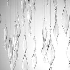Waterfall of Leaves Murano Glass Chandelier