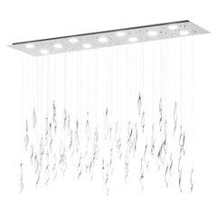 Waterfall of Leaves Murano Glass Chandelier