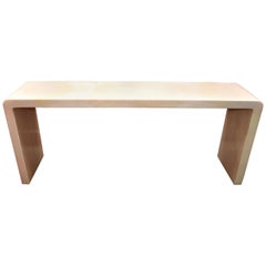 Waterfall Parchment Console Table