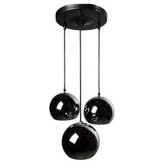 Lampada a sospensione a cascata Vintage Globe Space Age Chrome Eyeballs Germania anni '70