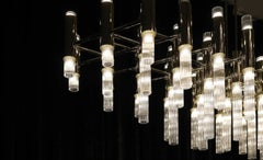 Modern Crystal Glass Waterfall Rectangular Suspension by LUXXU