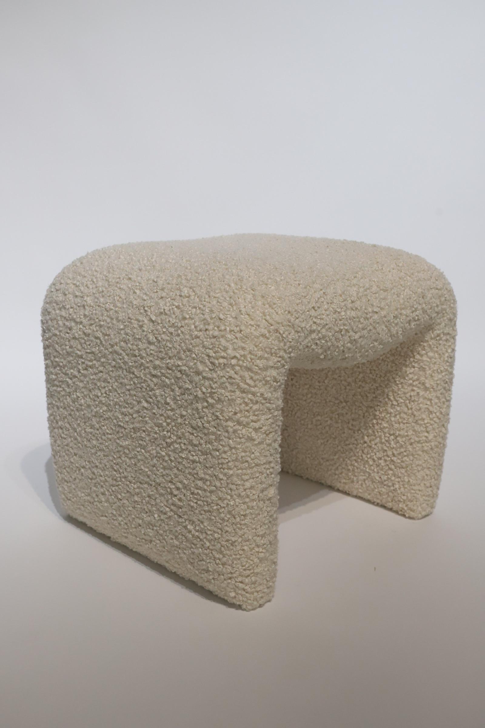 Mid-Century Modern Waterfall Stool Ottoman