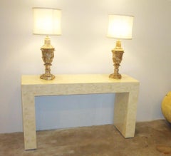 Waterfall Style Console Table in Bone