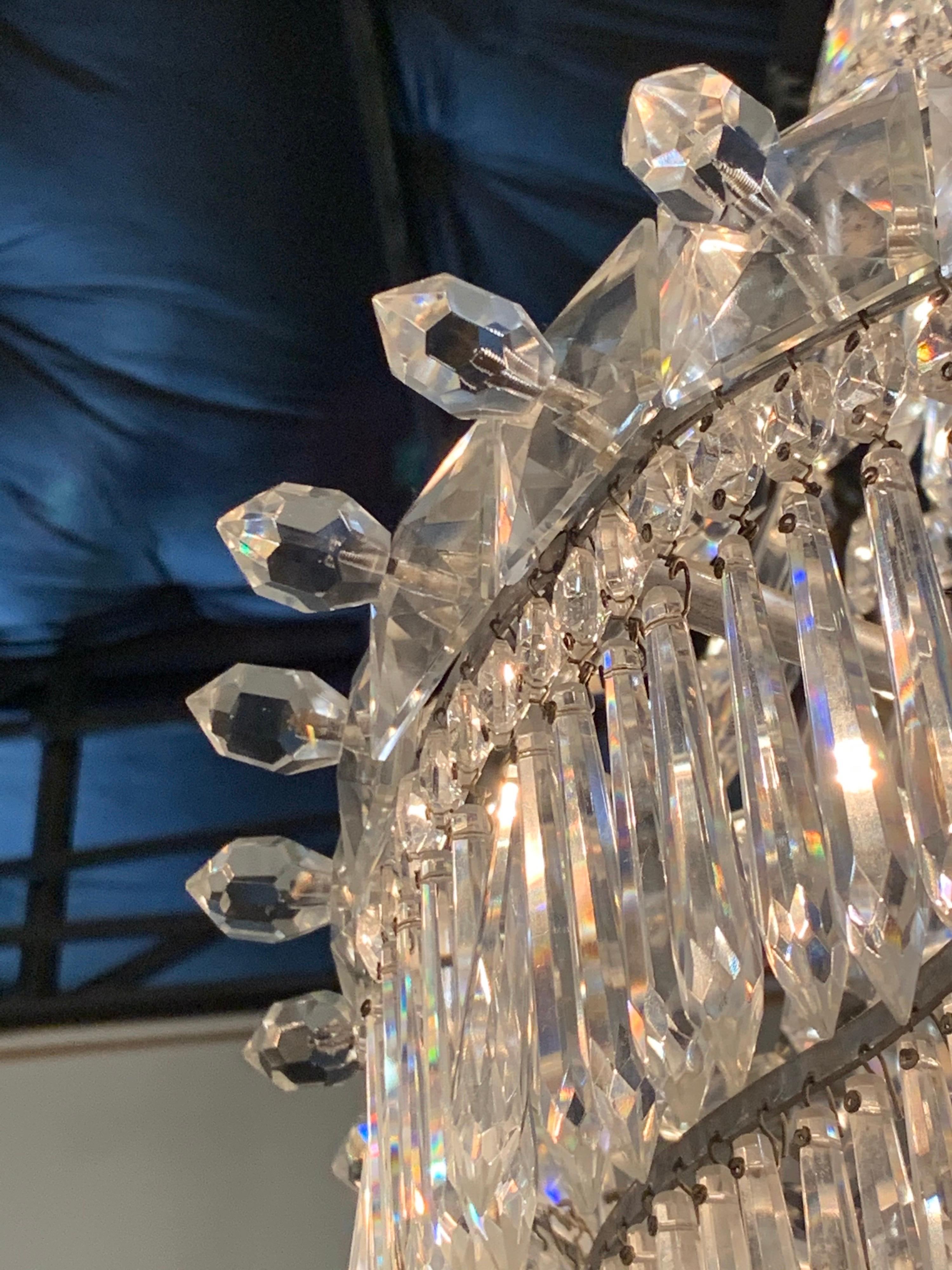 waterfall crystal chandelier