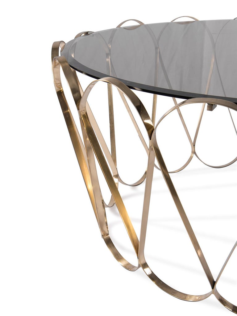 Waterflor Gold Coffee Table For Sale at 1stDibs