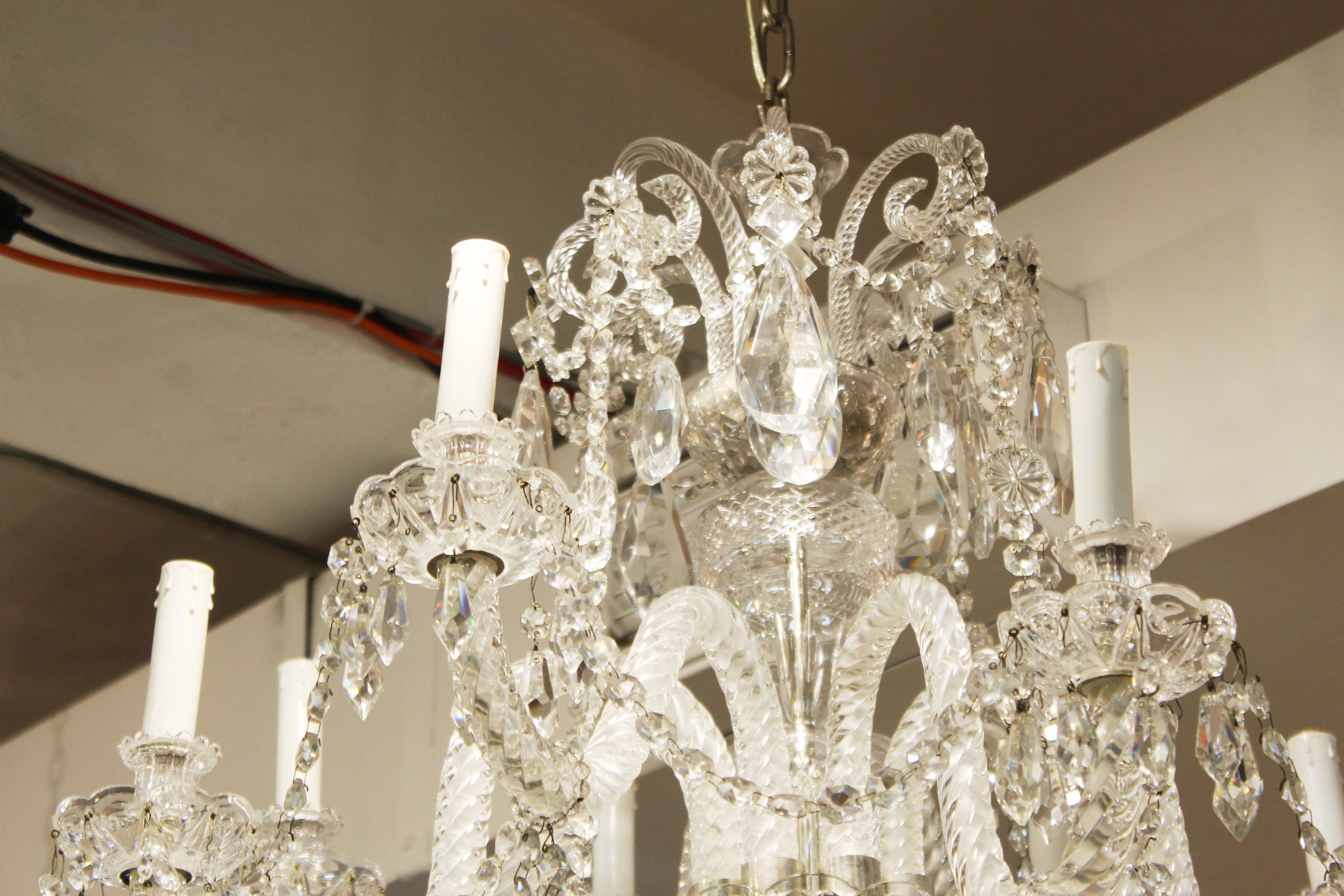 Martinez y Ortz Neoclassical Style Crystal Chandelier For Sale 7