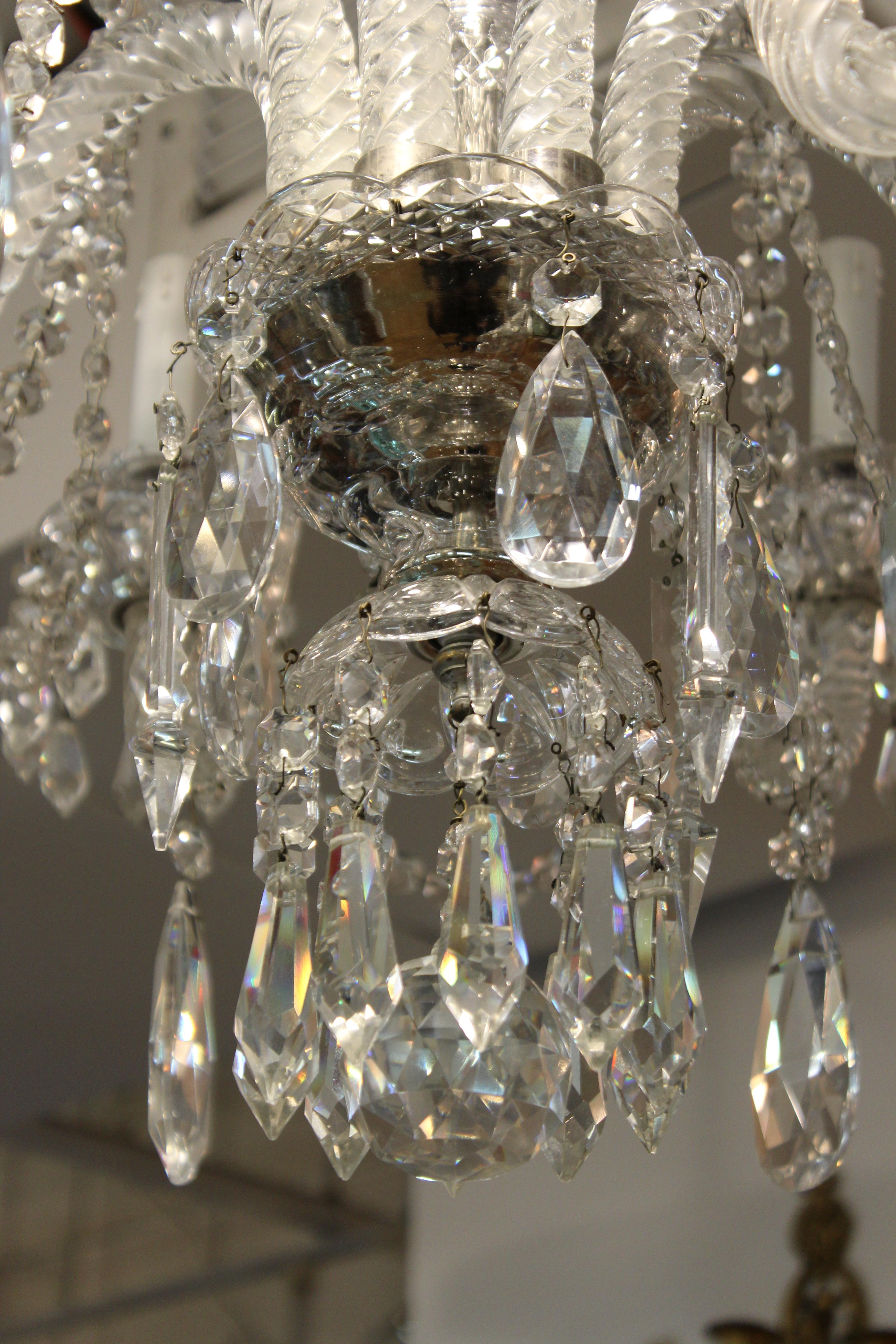 20th Century Martinez y Ortz Neoclassical Style Crystal Chandelier For Sale